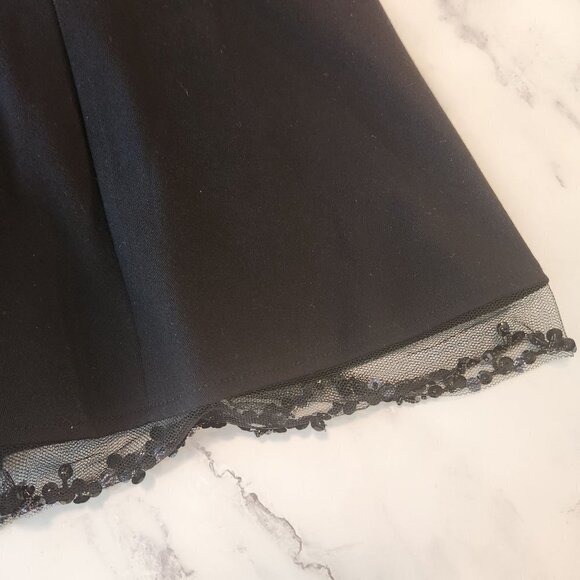 NWT Lane Bryant Black Twirl Skirt Beaded Fringe Hem Midi Skirt Women's 18 - Picture 3 of 12